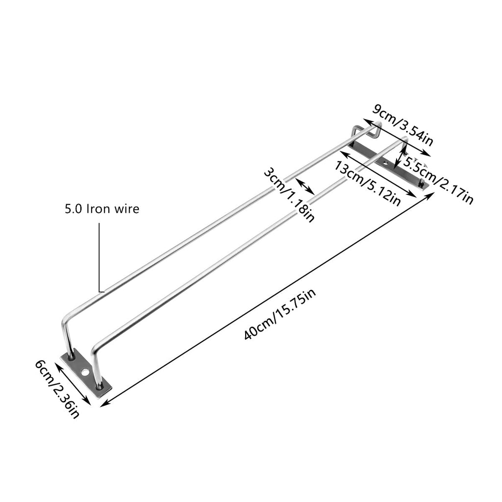 Under Cabinet Wine Glass Holder Steel Rack | StorageOZ