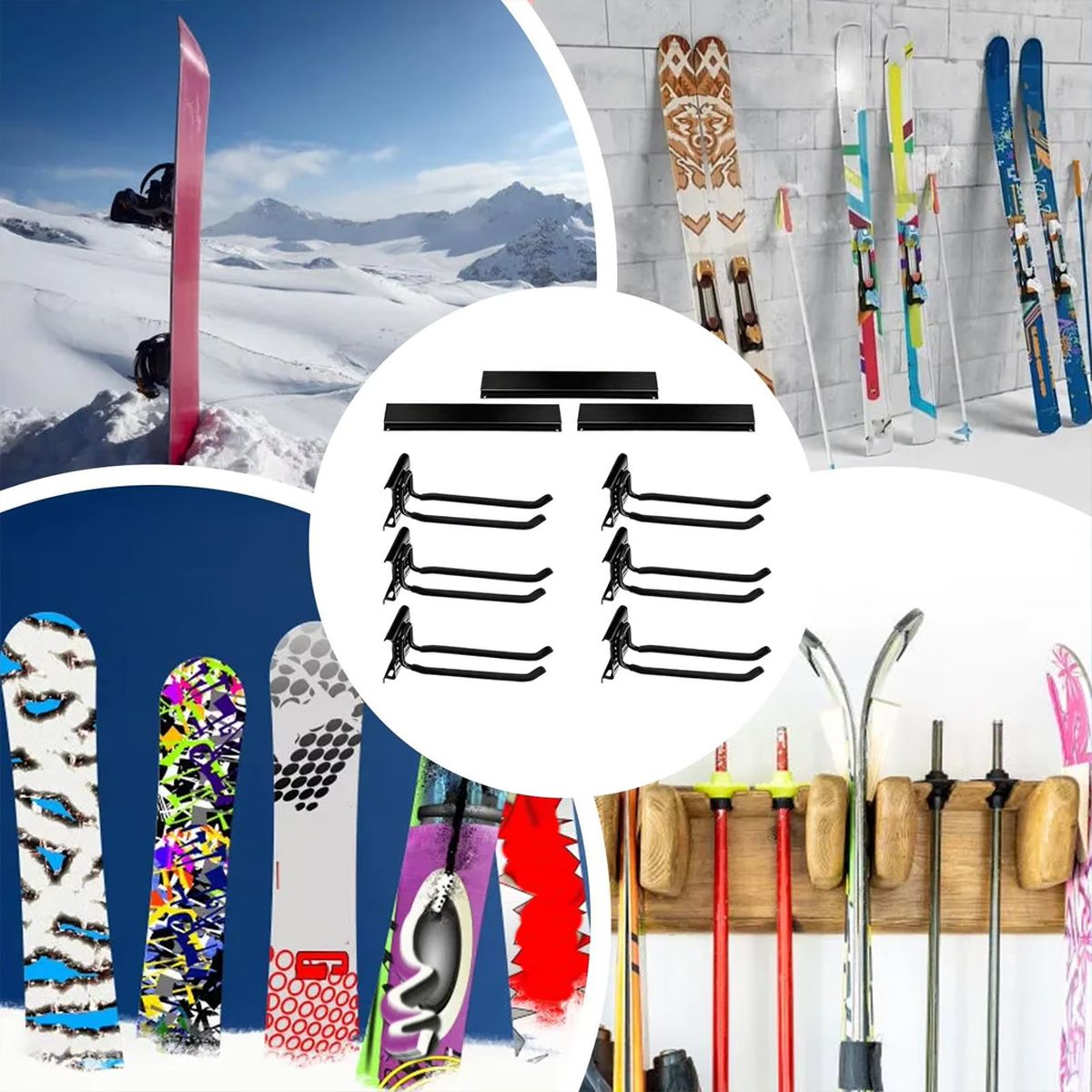 6 Pcs Wall Hook Set Home Storage Organiser | StorageOZ