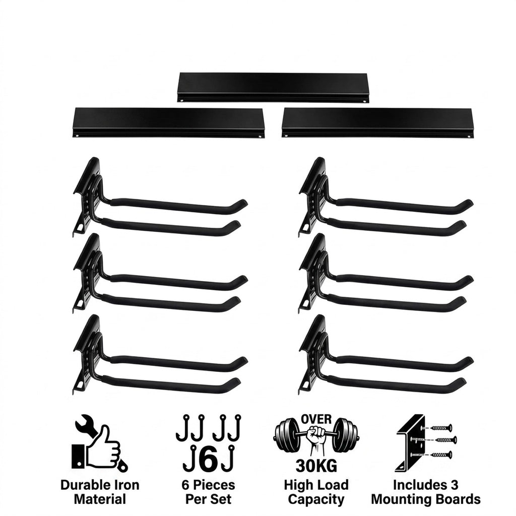 6 Pcs Wall Hook Set Home Storage Organiser | StorageOZ