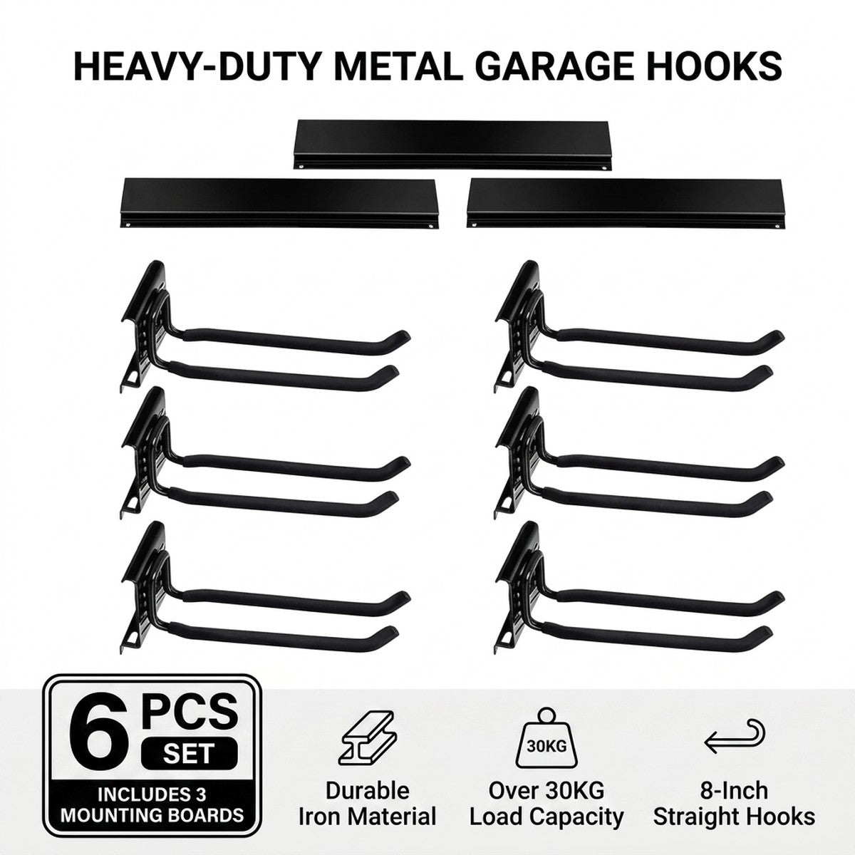 6 Pcs Wall Hook Set Home Storage Organiser | StorageOZ