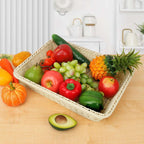 6 Pcs Cream Rattan Style Baskets Set Set | StorageOZ