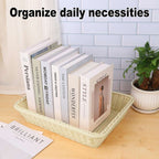 6 Pcs Cream Rattan Style Baskets Set Set | StorageOZ