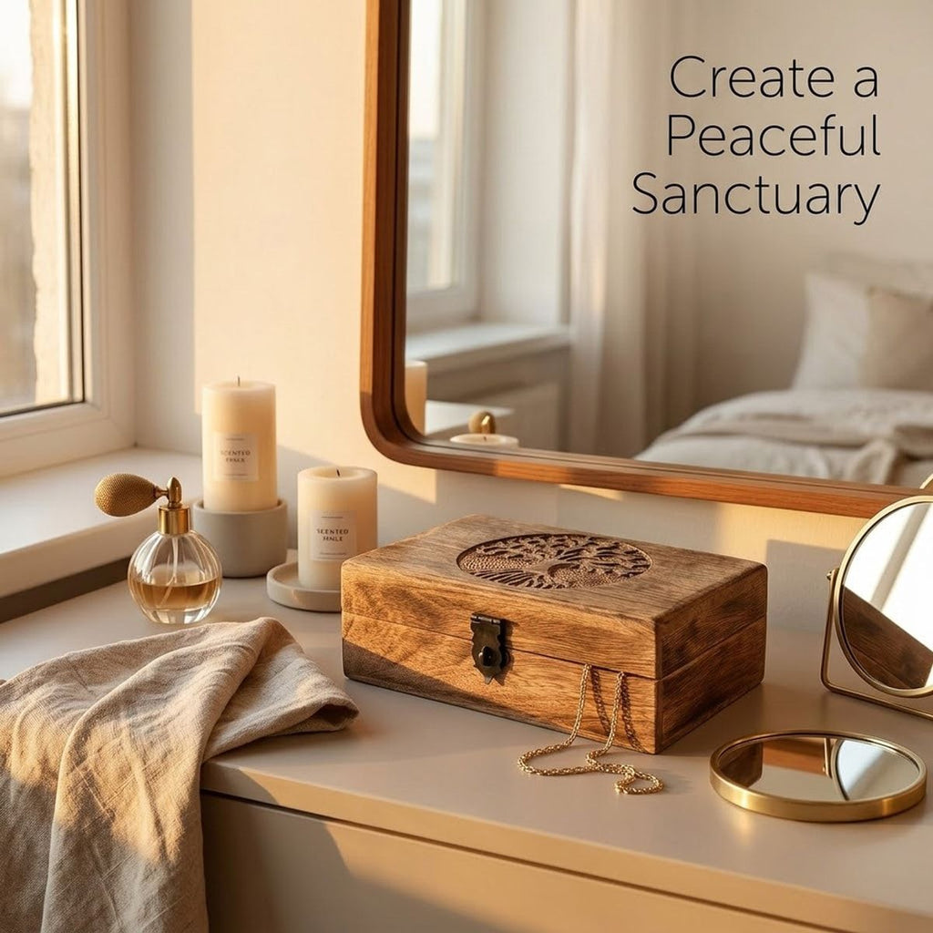 Wood Look Jewellery Storage Box Organiser | StorageOZ