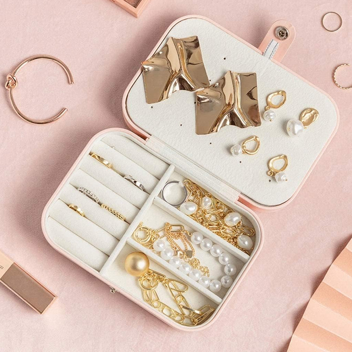 Portable Jewellery Travel Box Two Colours | StorageOZ