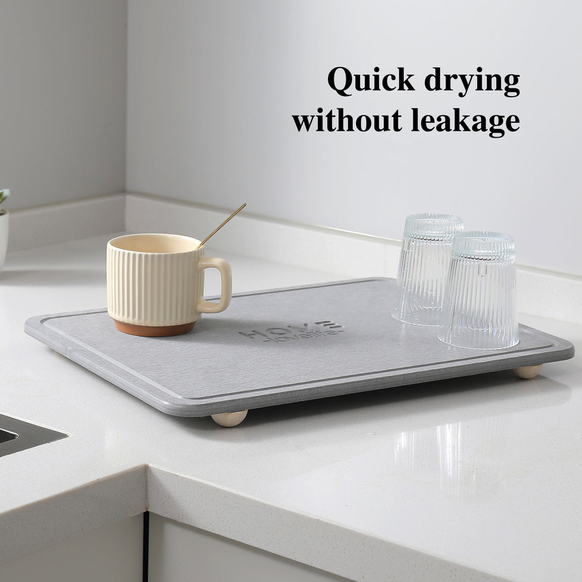 Rectangular Diatom Drain Mat Two Colours | StorageOZ