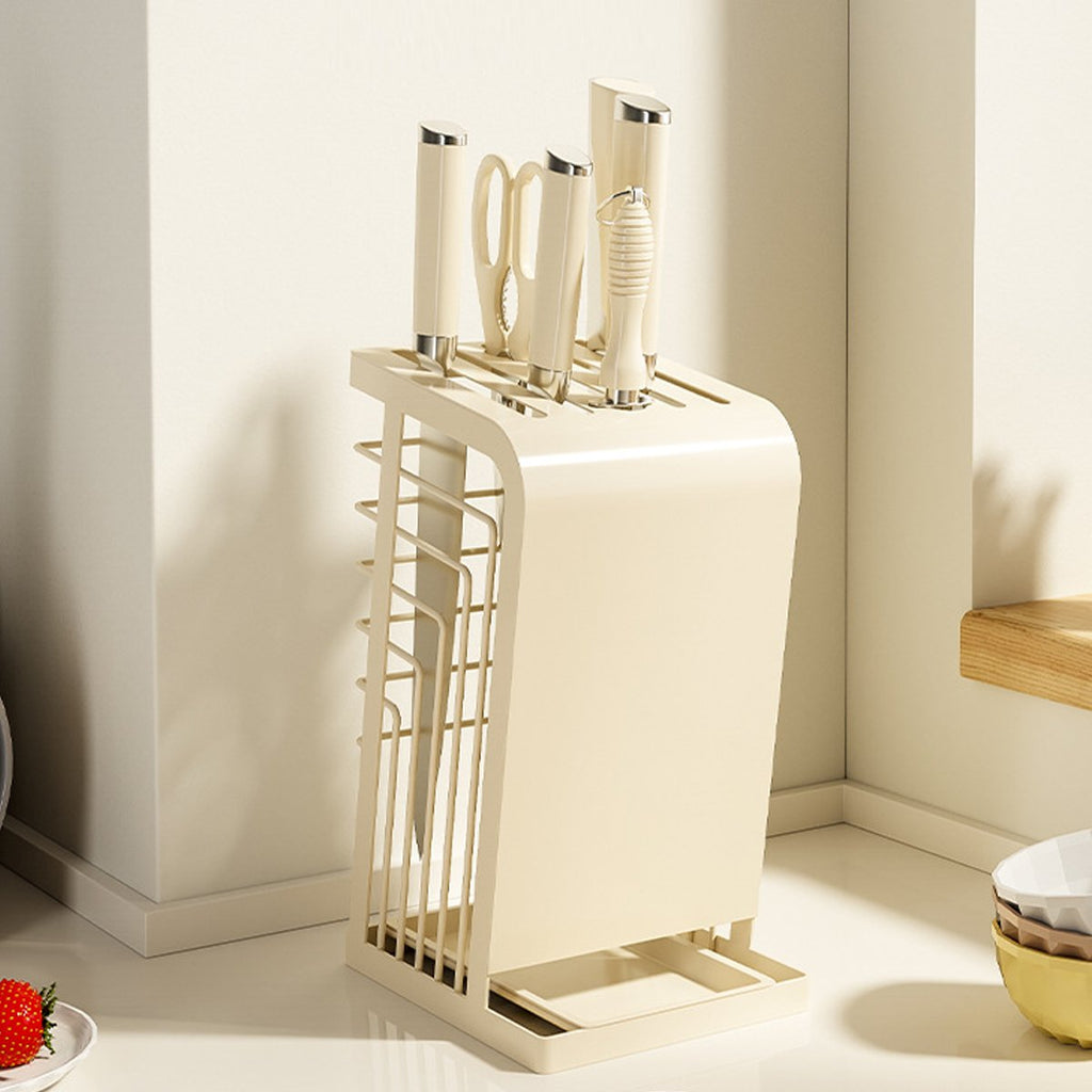 Cream Kitchen Knife Storage Rack Organiser | StorageOZ