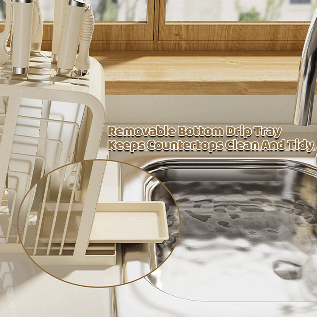 Cream Kitchen Knife Storage Rack Organiser | StorageOZ