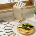 Cream Kitchen Knife Storage Rack Organiser | StorageOZ