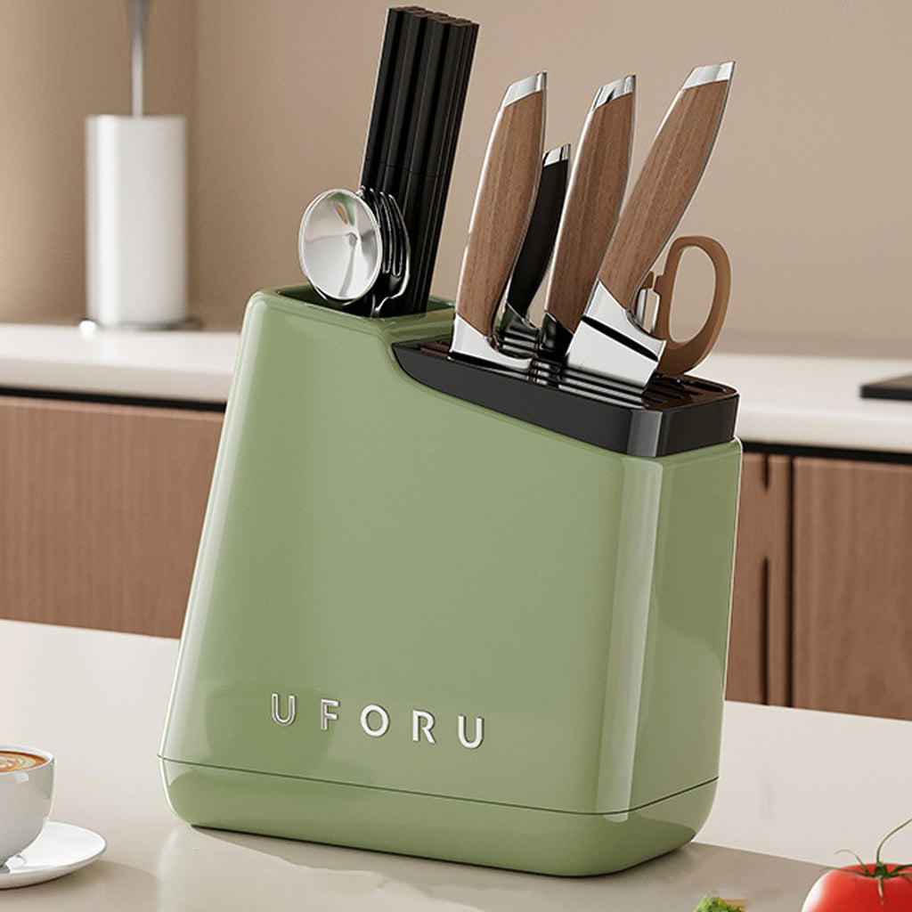 Green Kitchen Knife Storage Rack Organiser | StorageOZ