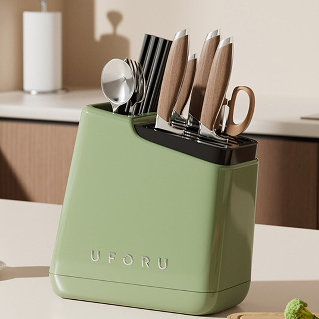 Green Kitchen Knife Storage Rack Organiser | StorageOZ