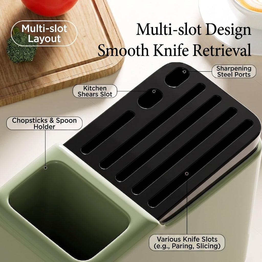 Green Kitchen Knife Storage Rack Organiser | StorageOZ