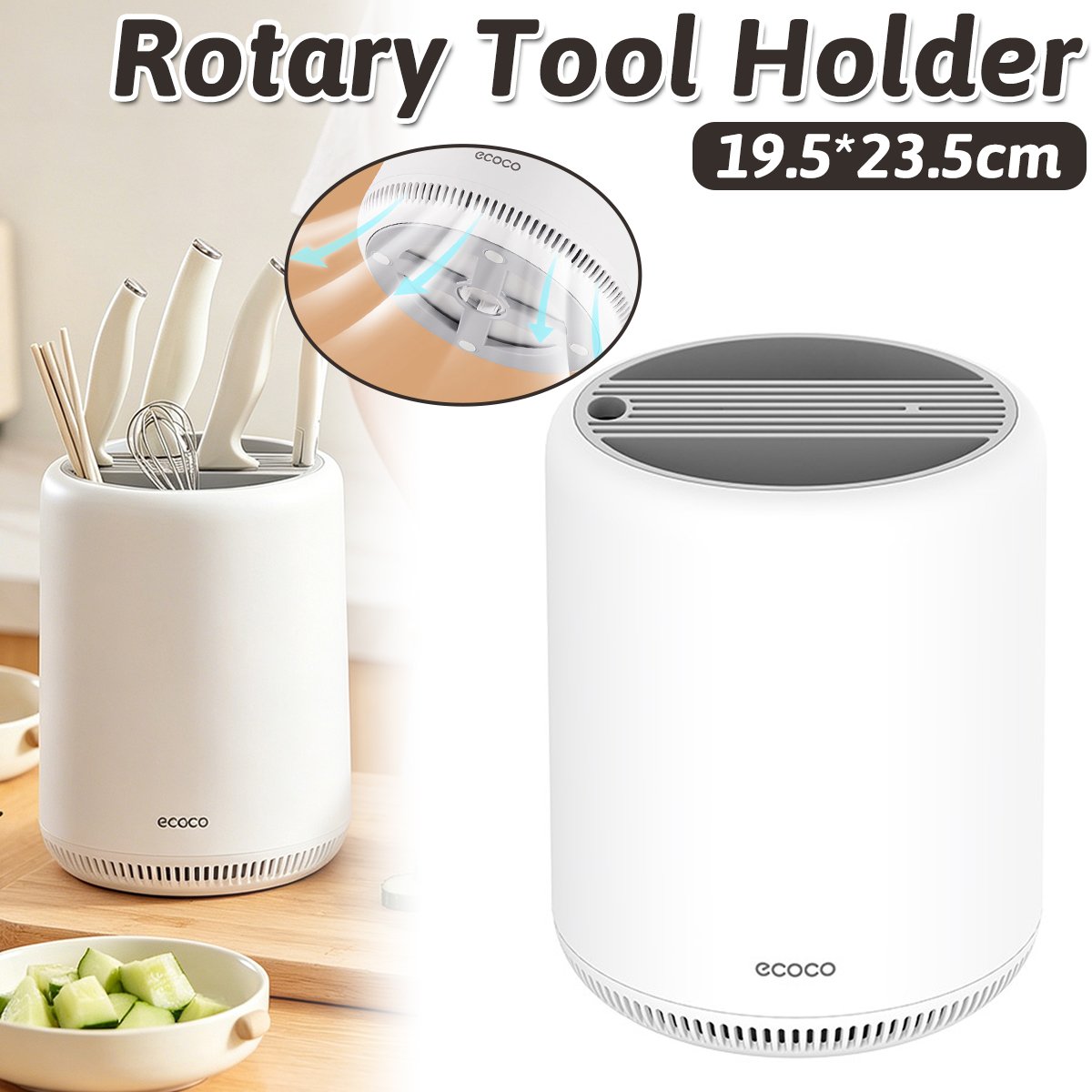 Off White Grey Kitchen Knife Rack Organiser | StorageOZ