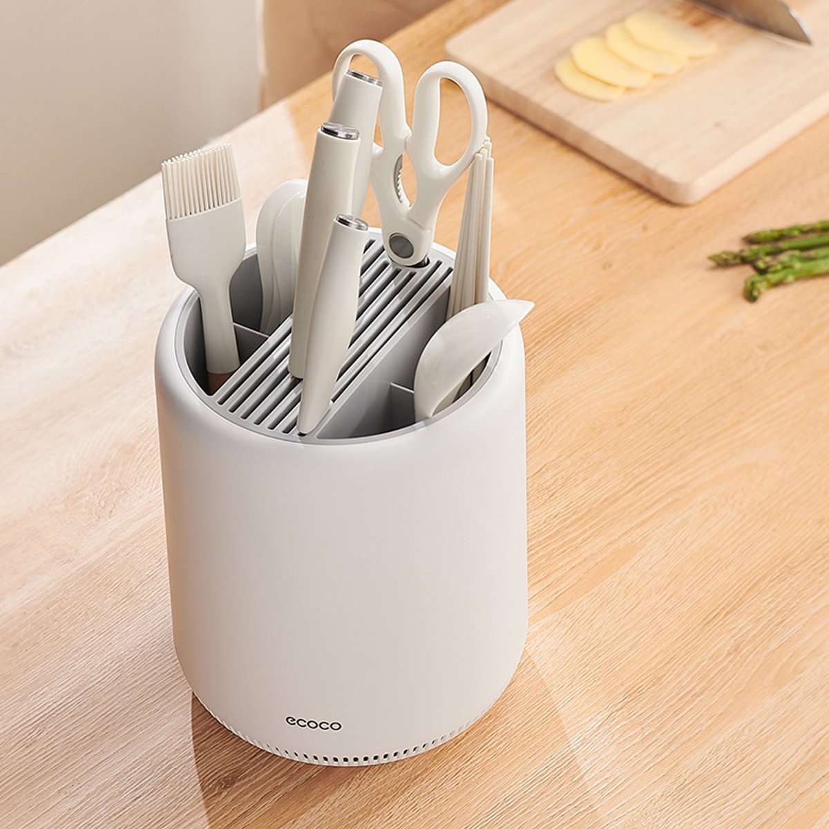 Off White Grey Kitchen Knife Rack Organiser | StorageOZ