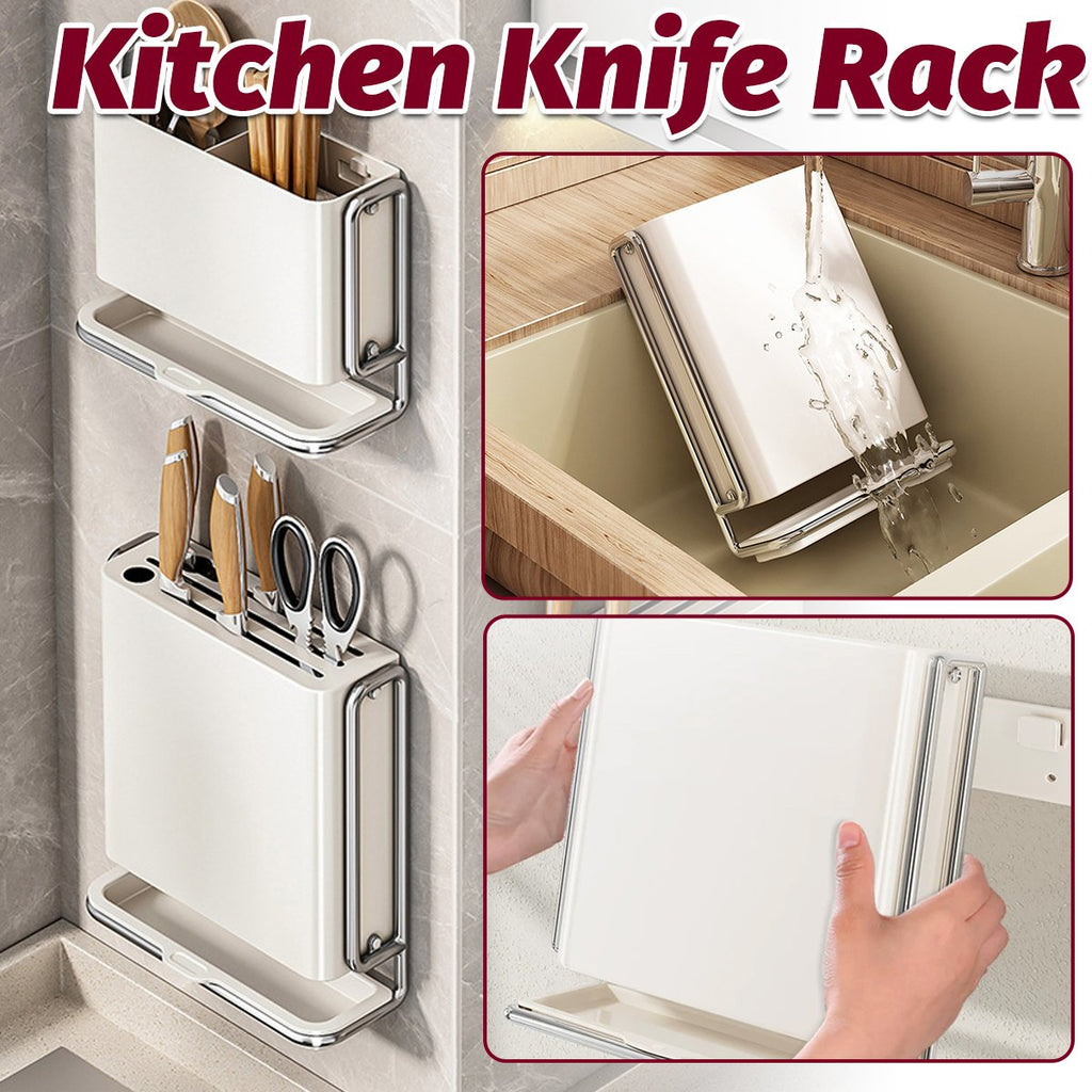 Pearl White Kitchen Knife Storage Rack Set | StorageOZ
