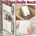 Pearl White Kitchen Knife Storage Rack Set | StorageOZ