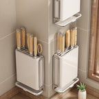 Pearl White Kitchen Knife Storage Rack Set | StorageOZ