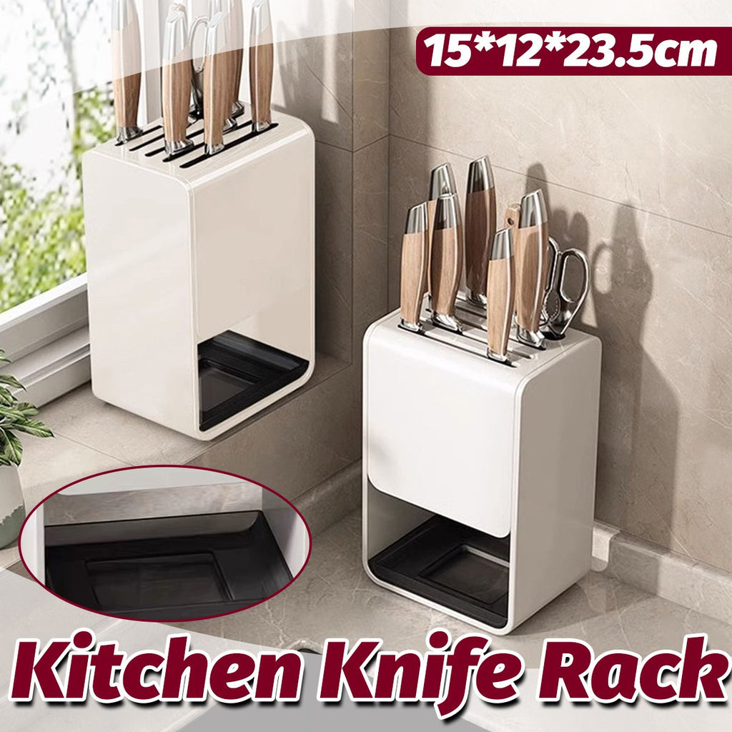 White Kitchen Knife Storage Rack Organiser | StorageOZ