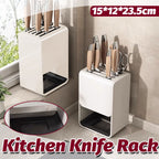 White Kitchen Knife Storage Rack Organiser | StorageOZ