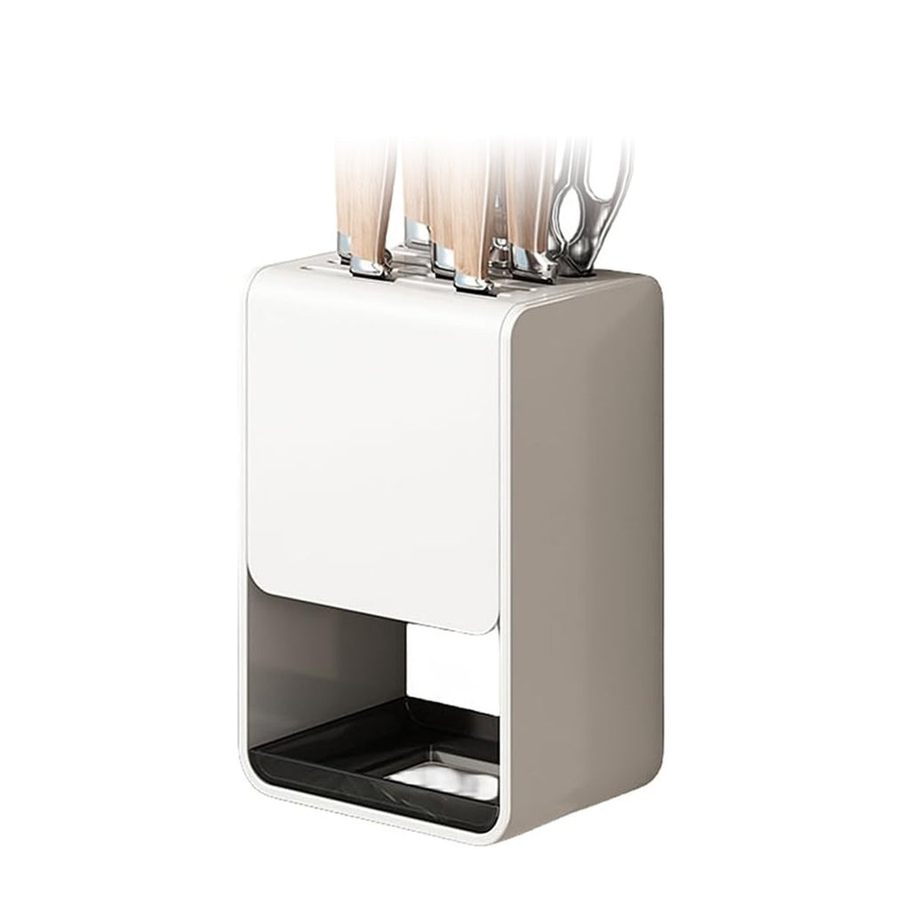 White Kitchen Knife Storage Rack Organiser | StorageOZ