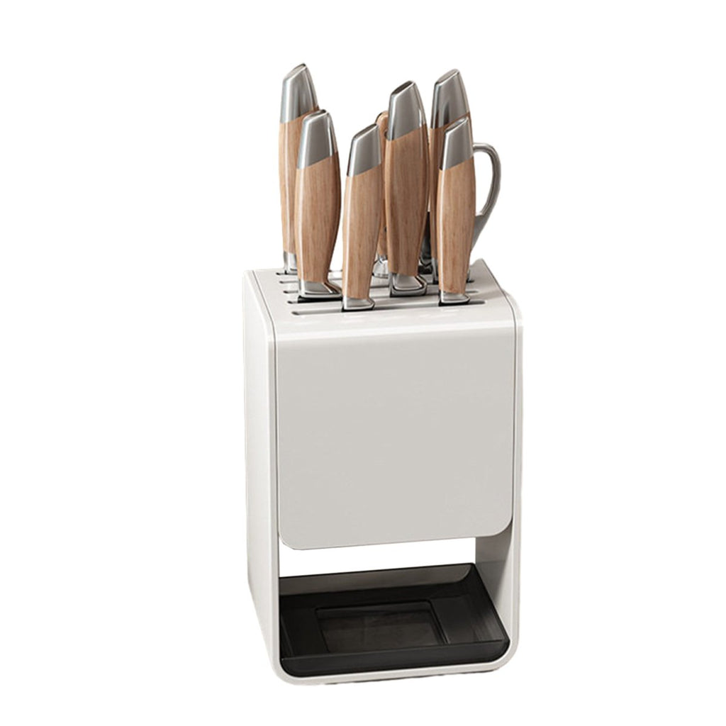White Kitchen Knife Storage Rack Organiser | StorageOZ