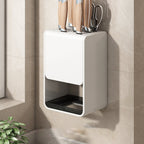 White Kitchen Knife Storage Rack Organiser | StorageOZ
