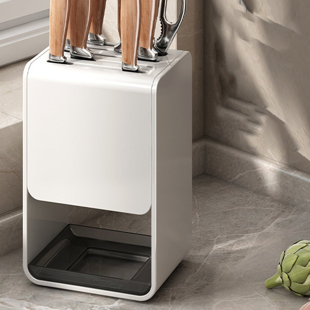 White Kitchen Knife Storage Rack Organiser | StorageOZ