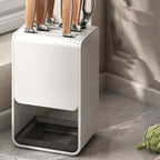 White Kitchen Knife Storage Rack Organiser | StorageOZ