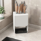 White Kitchen Knife Storage Rack Organiser | StorageOZ