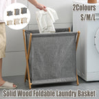 Solid Wood Frame Laundry Basket Three Sizes | StorageOZ