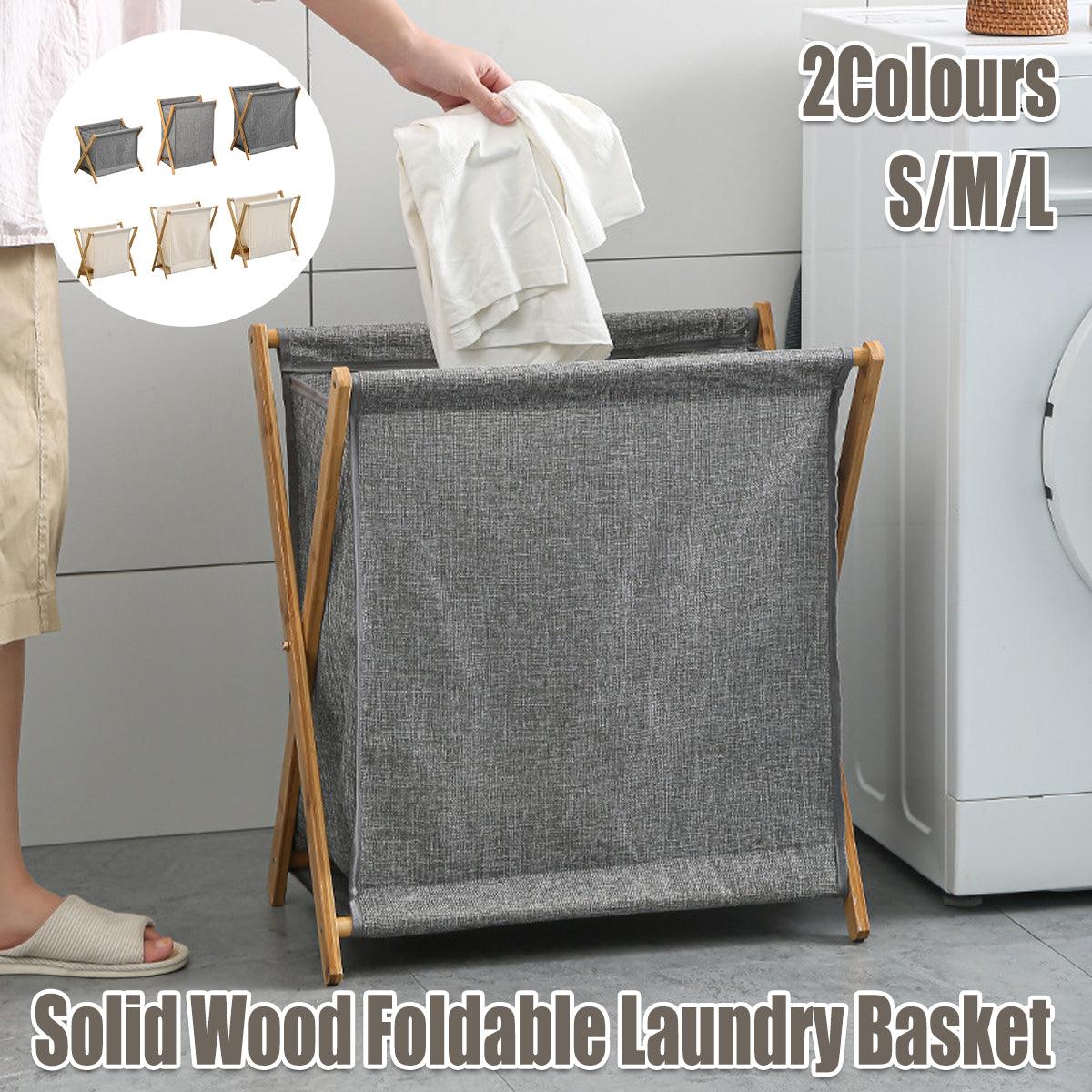 Solid Wood Frame Laundry Basket Three Sizes | StorageOZ