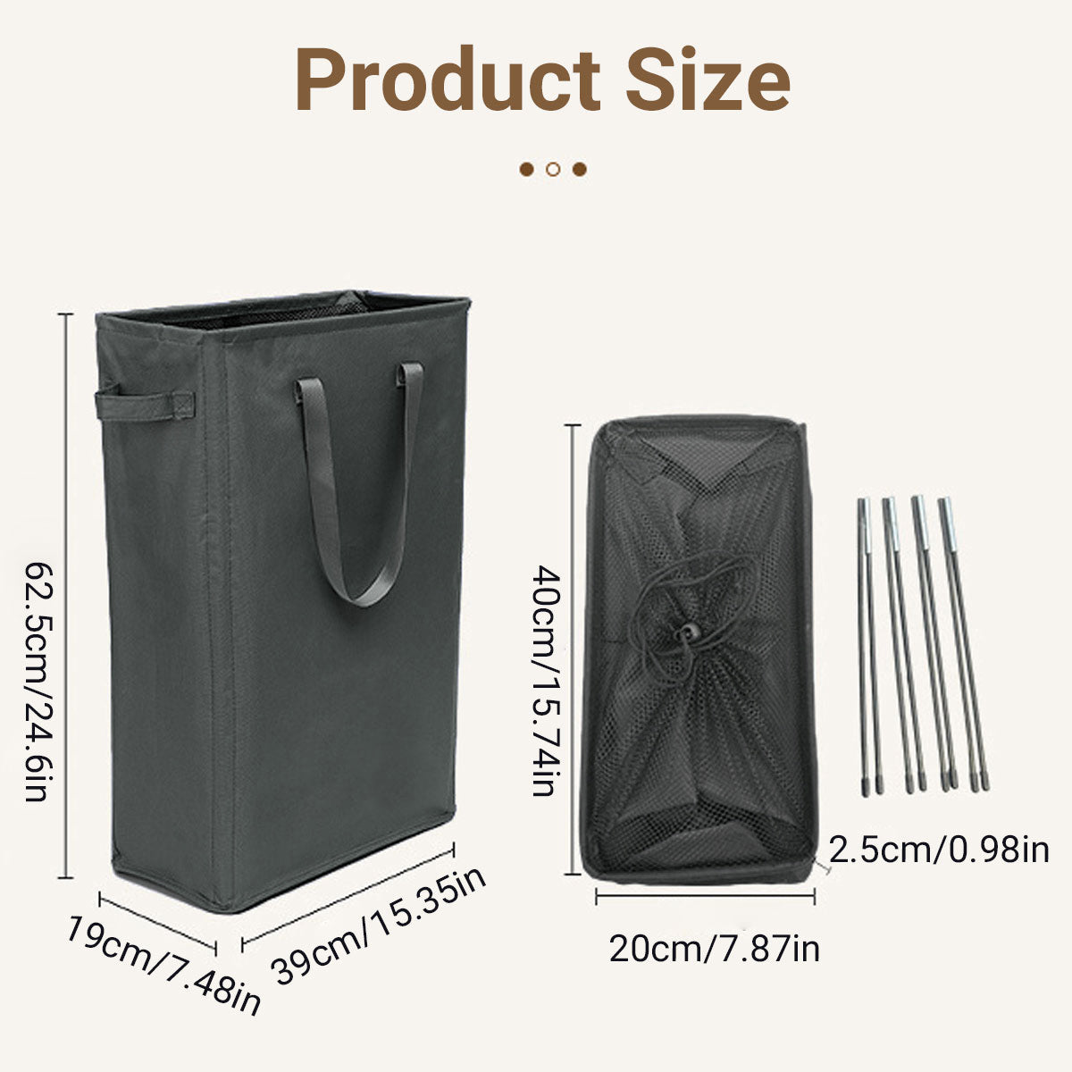 Slim Foldable Oxford Laundry Basket Four Colours | StorageOZ