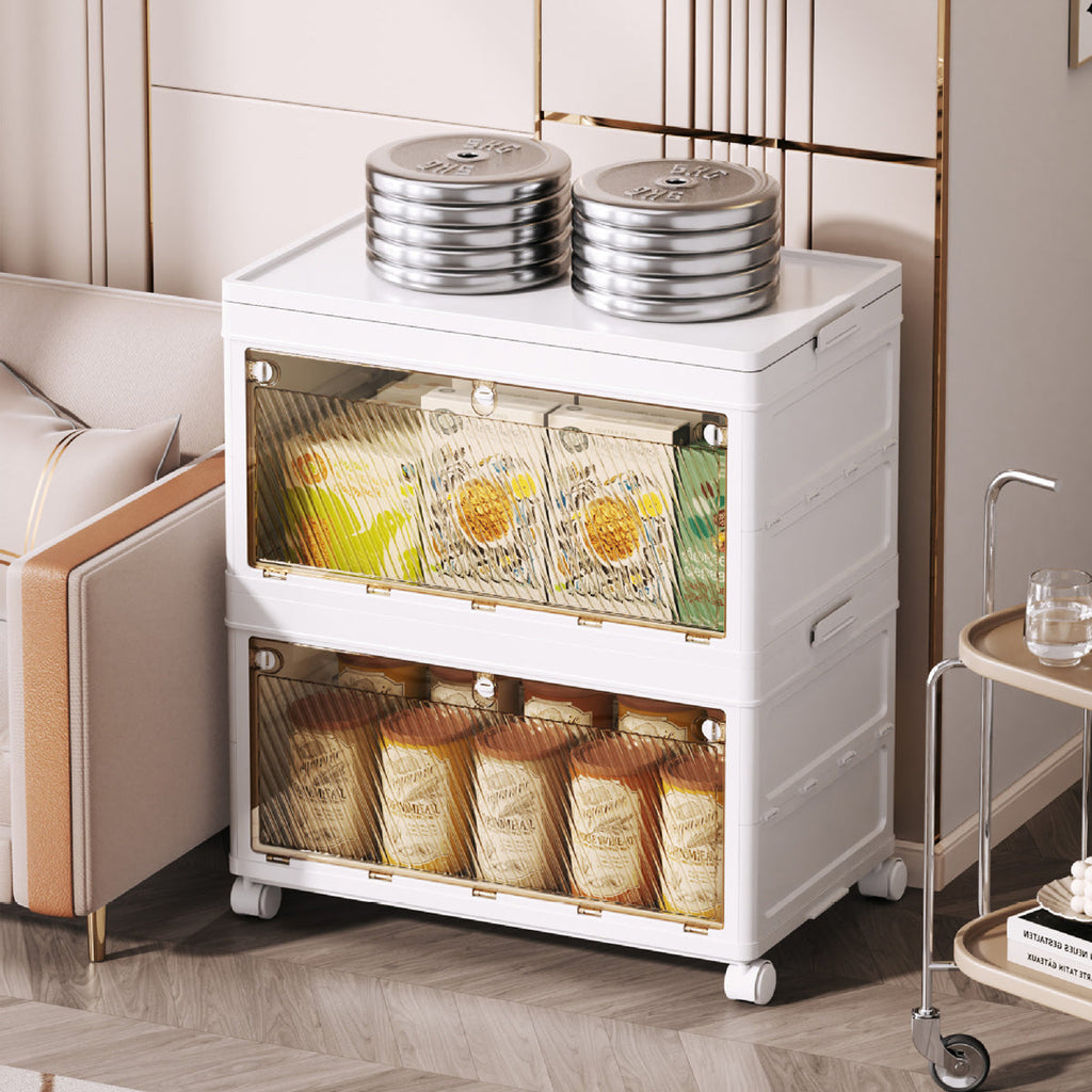 46cm Foldable Storage Cabinet Two Heights | StorageOZ