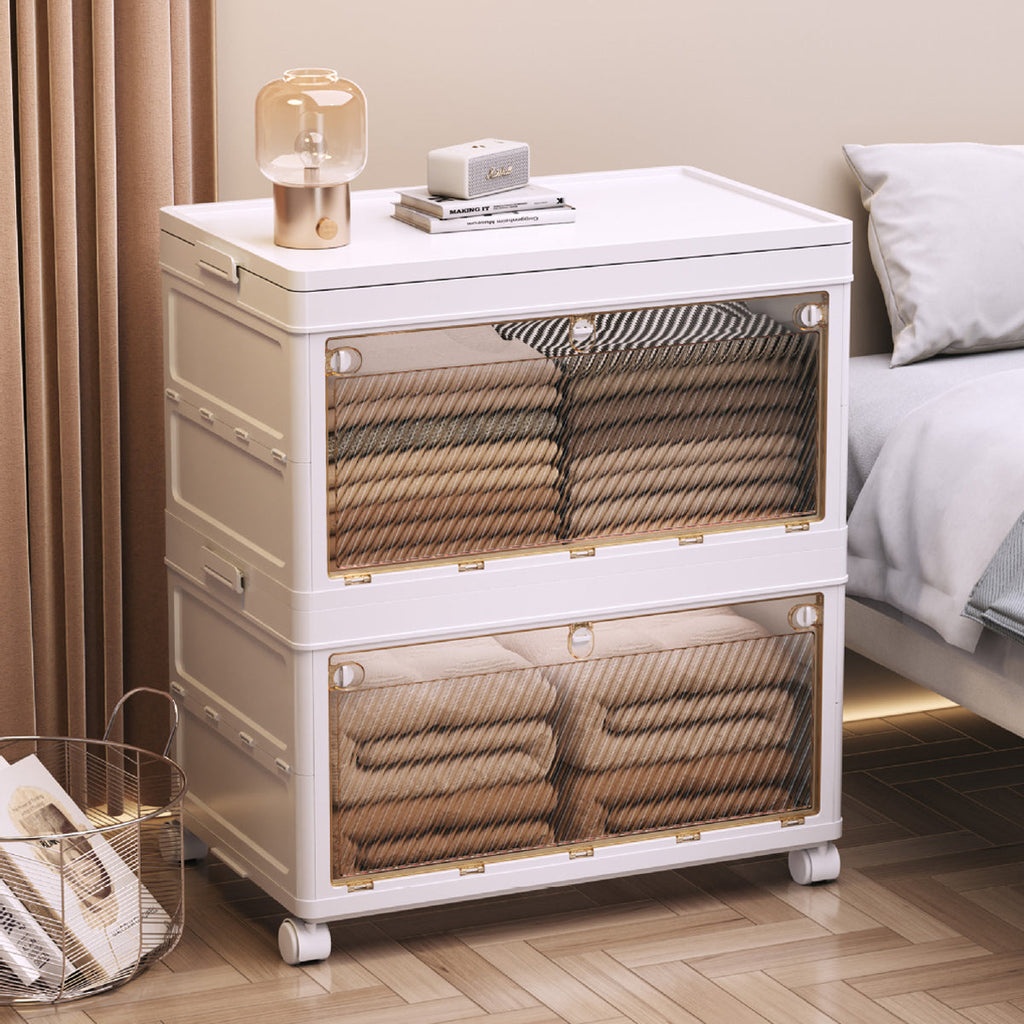 46cm Foldable Storage Cabinet Two Heights | StorageOZ