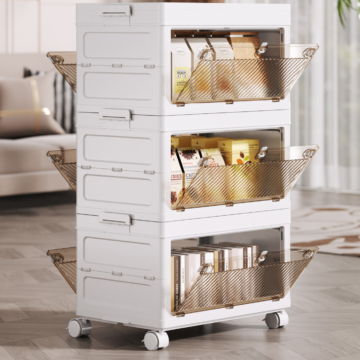 46cm Foldable Storage Cabinet Two Heights | StorageOZ