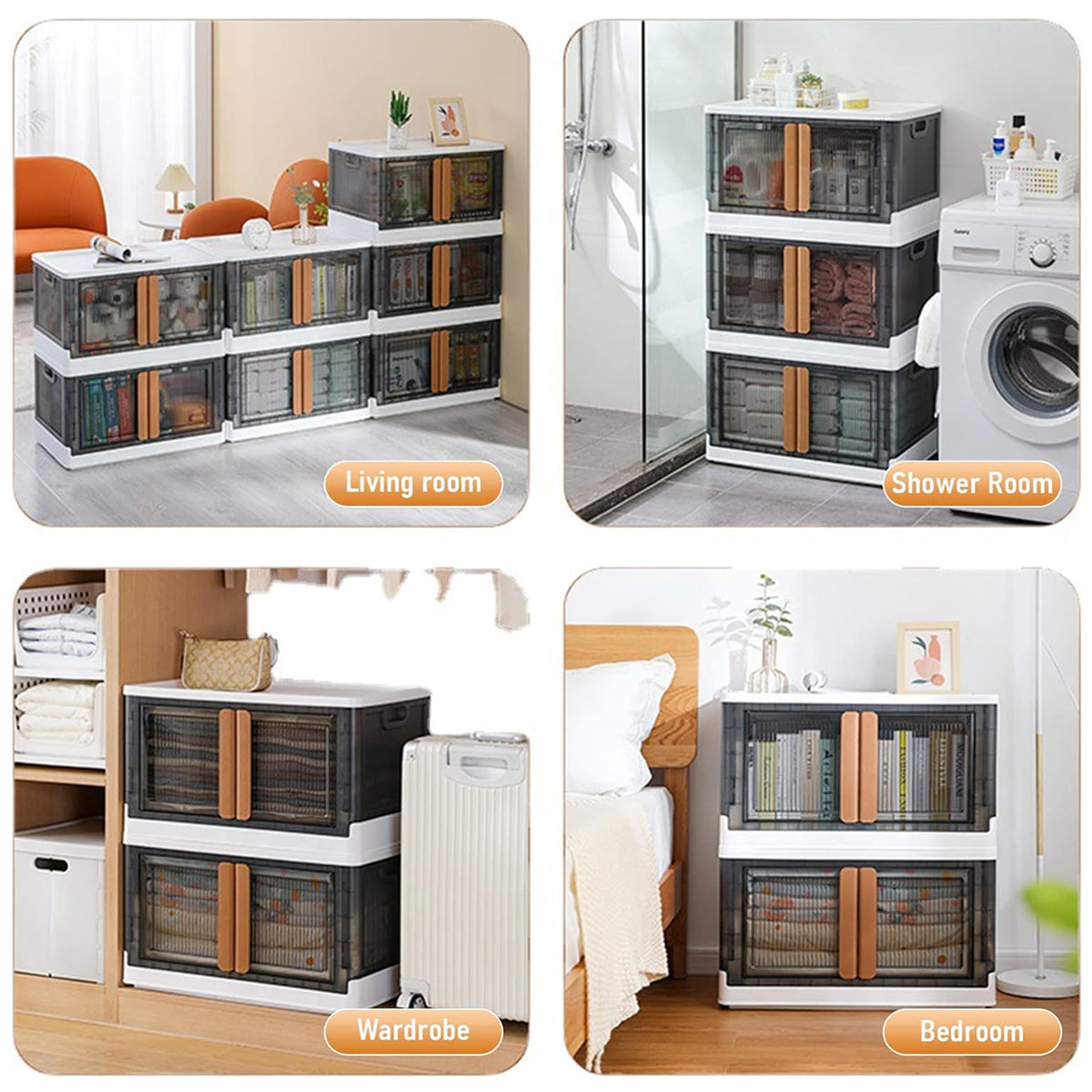 Lidded Large Storage Box Two Colours Set | StorageOZ