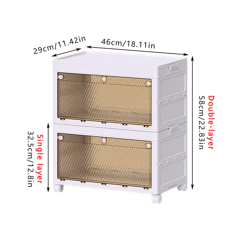 46cm Foldable Storage Cabinet Two Heights | StorageOZ