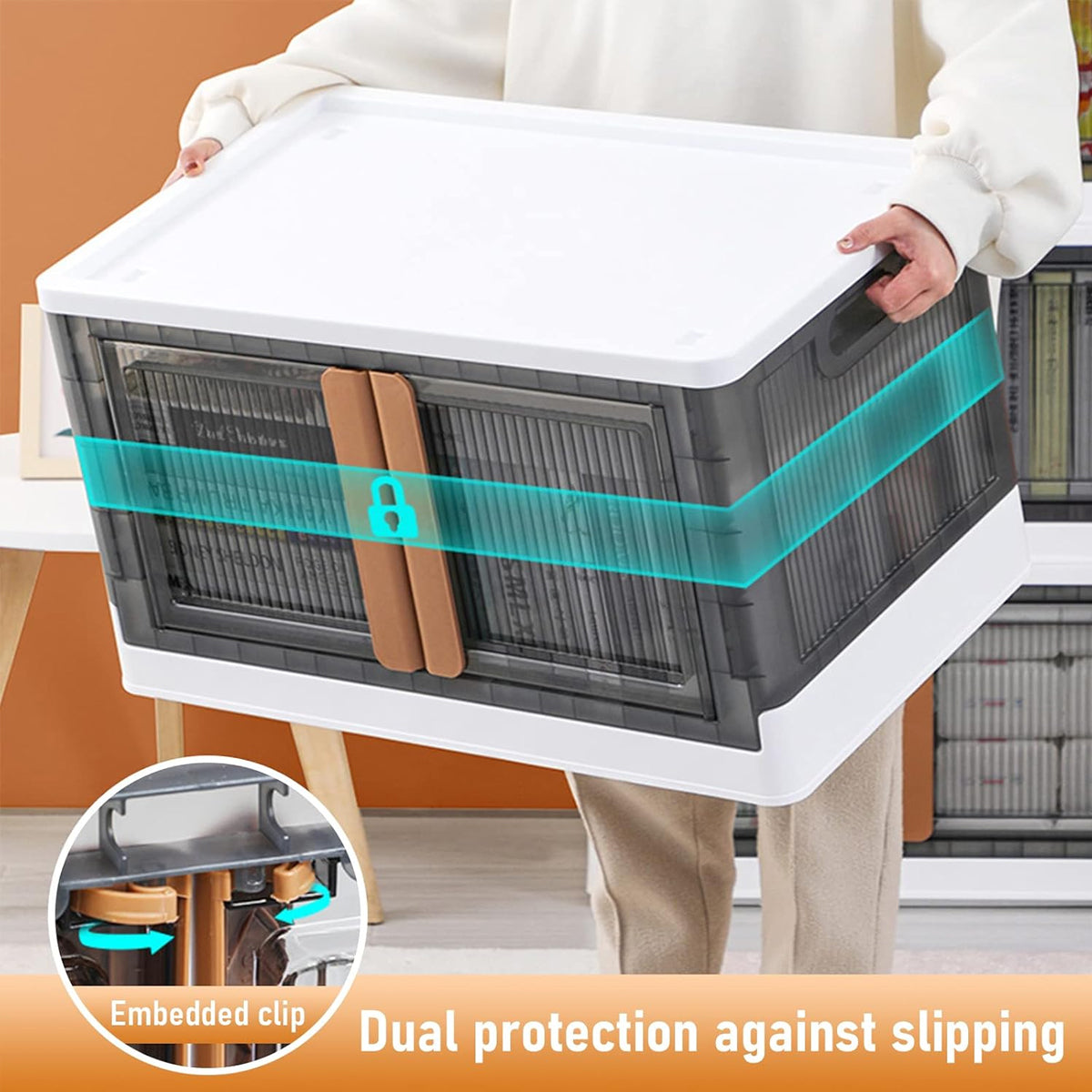 Lidded Large Storage Box Two Colours Set | StorageOZ