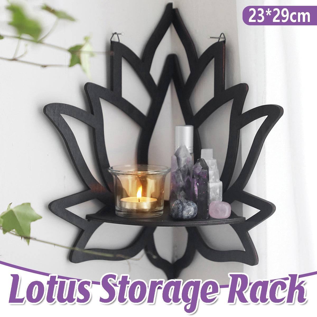 Lotus Shaped Wooden Wall Display Shelf Set | StorageOZ