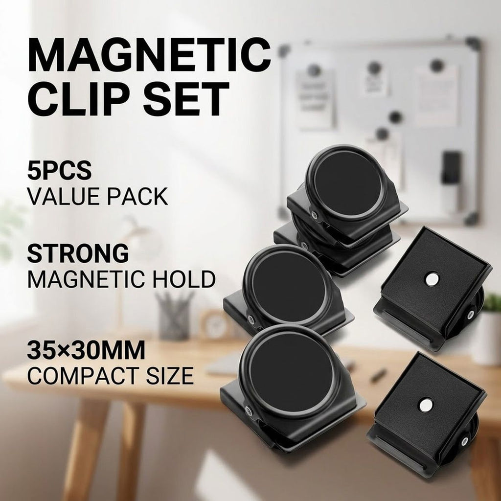5 Pcs Magnetic Clips Desk Storage Organiser | StorageOZ