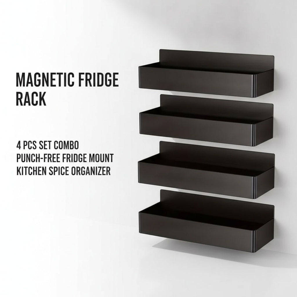 4 Pcs Magnetic Wall Storage Racks Organiser | StorageOZ