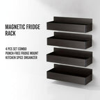 4 Pcs Magnetic Wall Storage Racks Organiser | StorageOZ