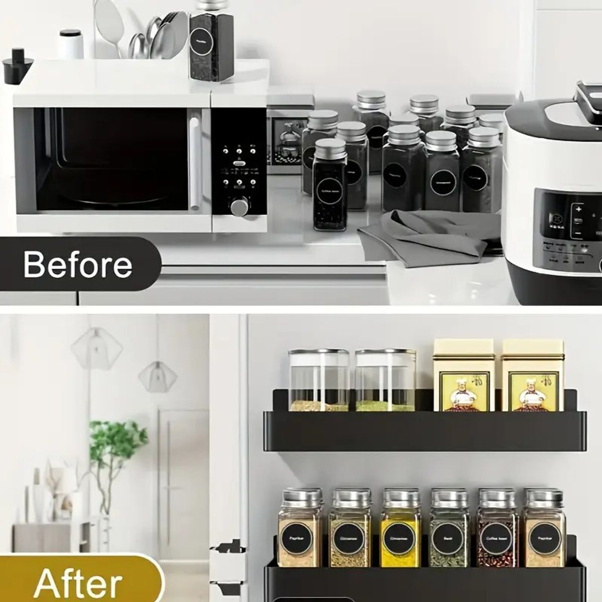 4 Pcs Magnetic Wall Storage Racks Organiser | StorageOZ