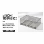 Grey Medicine Storage Box Home Organiser | StorageOZ