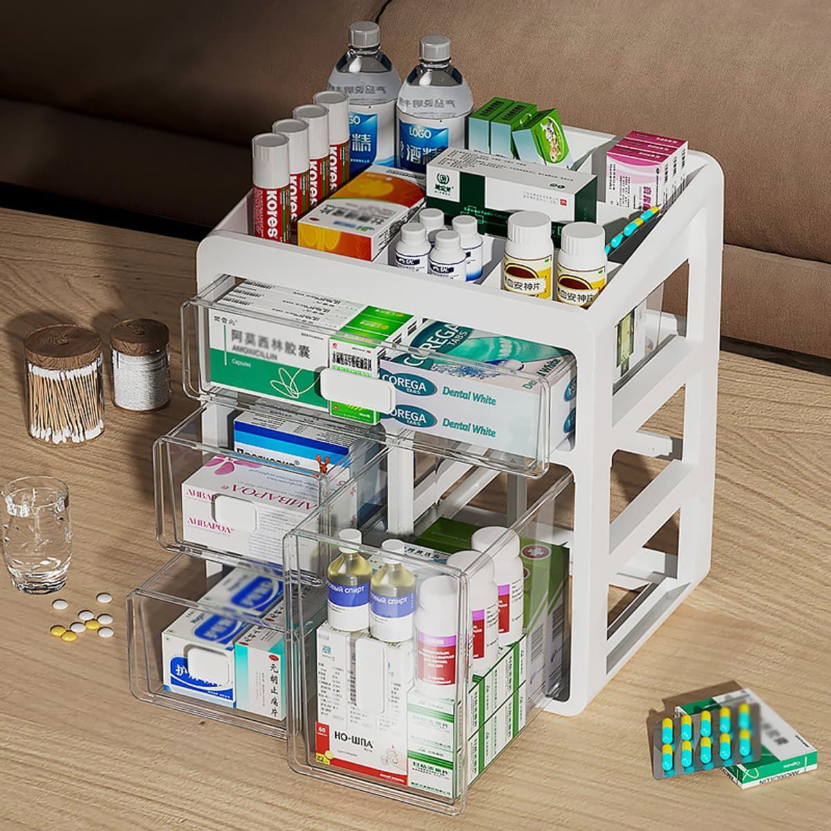 Medicine Cabinet Storage Organiser Box Set | StorageOZ