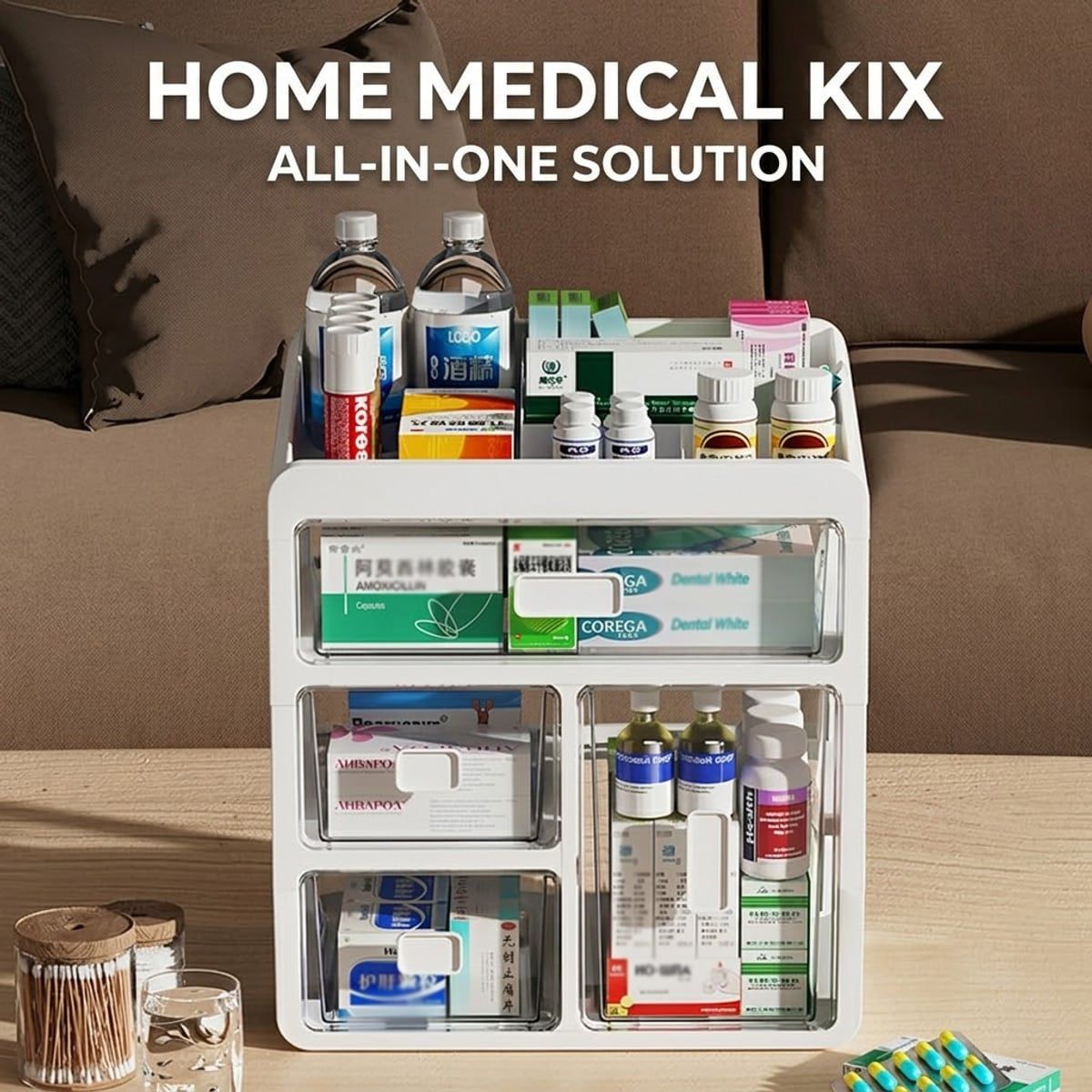 Medicine Cabinet Storage Organiser Box Set | StorageOZ