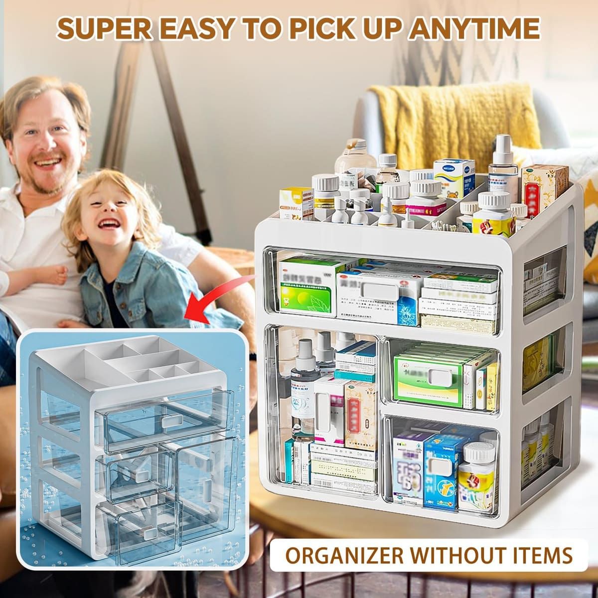 Medicine Cabinet Storage Organiser Box Set | StorageOZ
