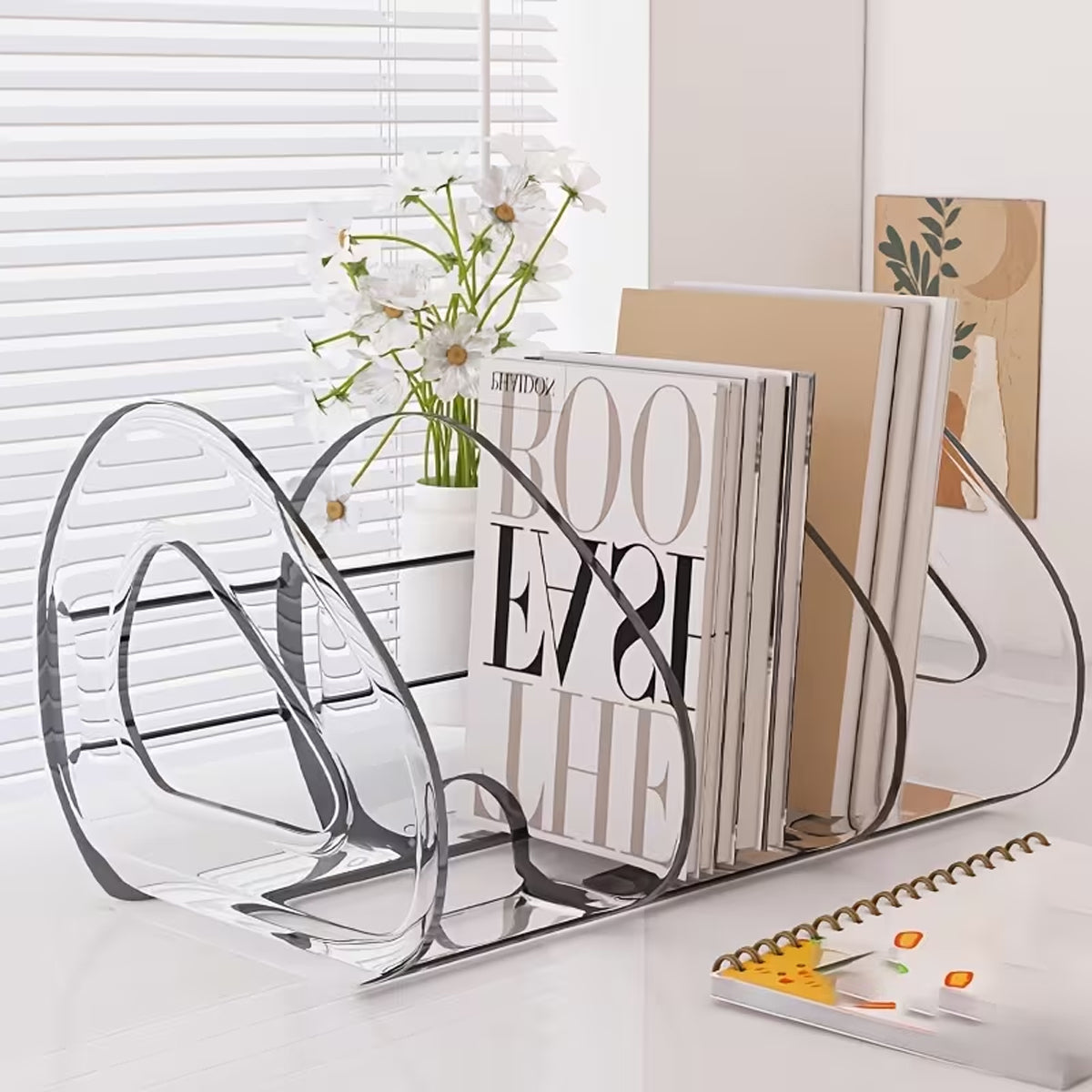 Clear Bookshelves Two Sizes Home Organiser | StorageOZ