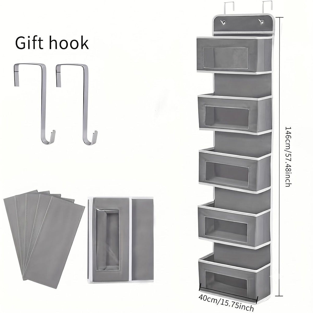 Dark Grey 5 Tier Closet Storage Organiser | StorageOZ