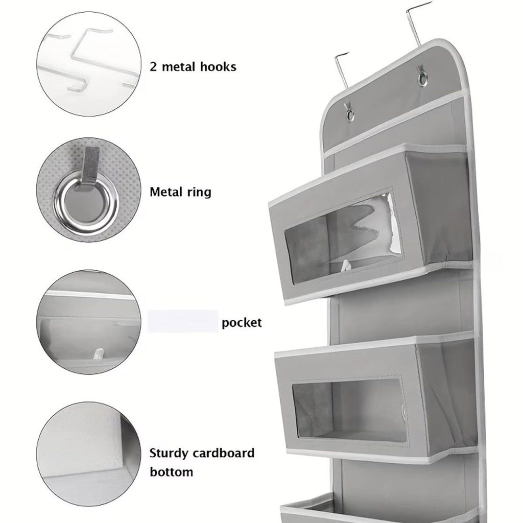 Dark Grey 5 Tier Closet Storage Organiser | StorageOZ