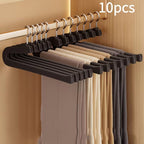 10 Pcs Black Pants Hanger Storage Organiser | StorageOZ